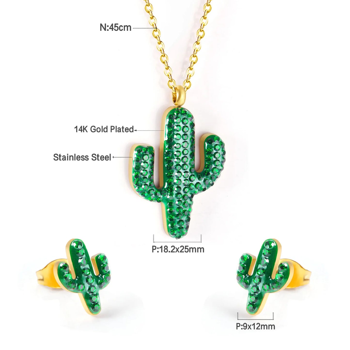 Desert Pearl Cactus Necklace Set