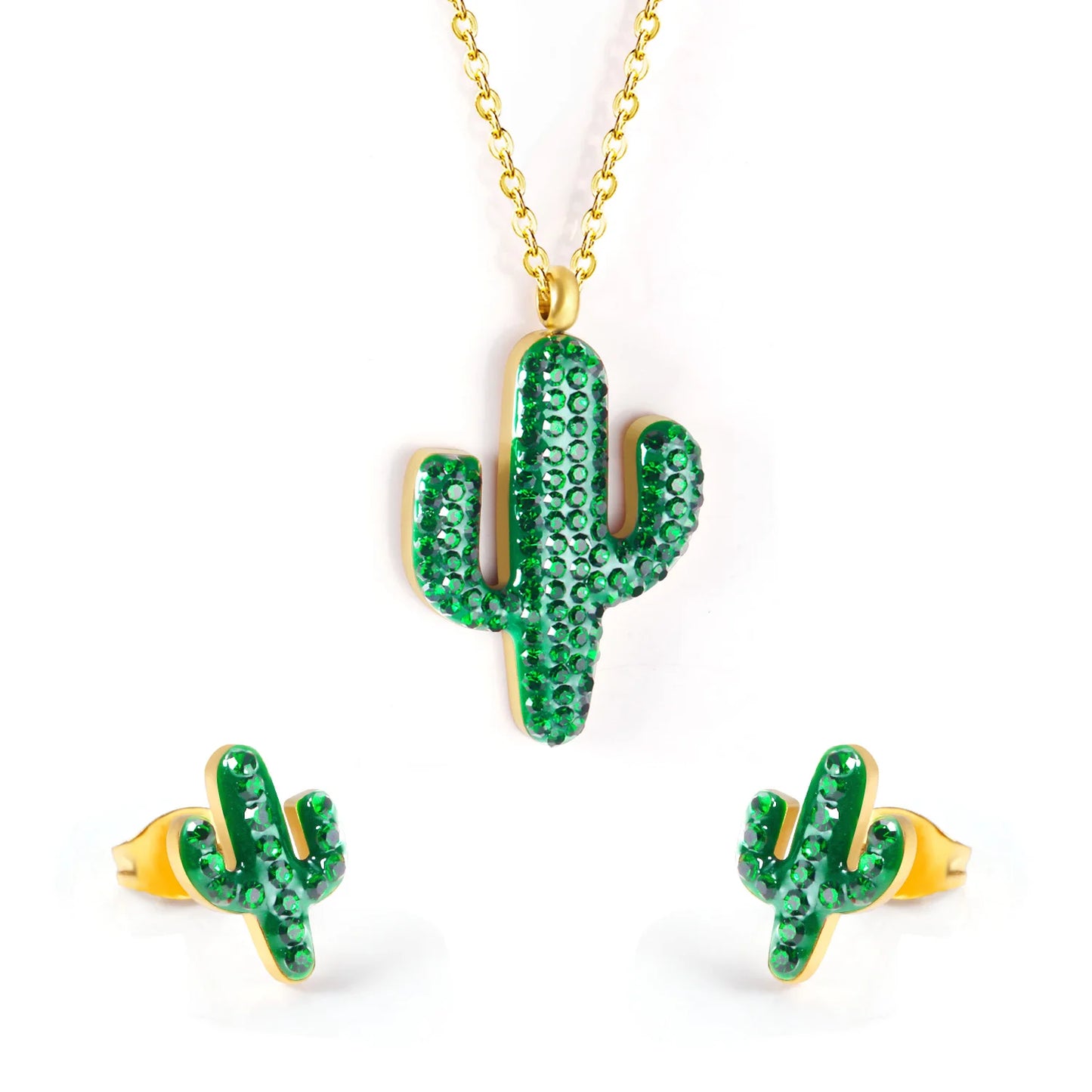Desert Pearl Cactus Necklace Set