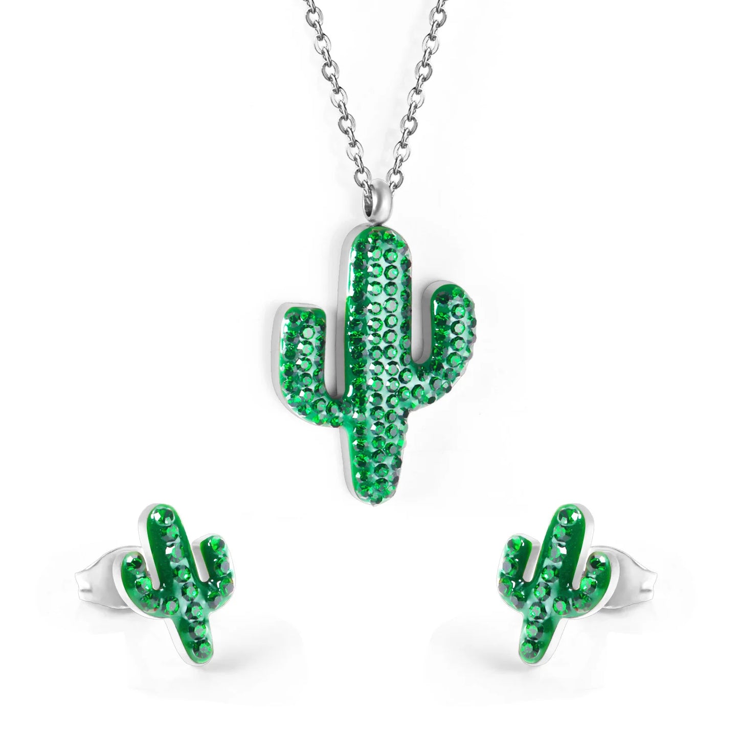 Desert Pearl Cactus Necklace Set